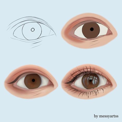 How To Draw Eyes Procreate, Drawing Eyes In Procreate, Eye Tutorial Procreate, Anime Eyes Procreate, How To Draw Realistic Eyes Procreate, Digital Portrait Tutorial, Eyes Procreate, Procreate Lessons, Painting Eyes