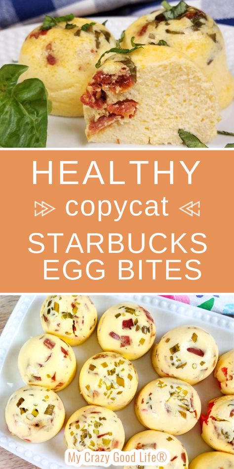 These copycat Starbucks Egg Bites are so easy to make in your Instant Pot! Save money and calories by making these healthy egg bites at home. These taste like Sous Vide Egg Bites, but can be made in the Instant Pot or oven. Instant Pot Egg Bites | Weight Watchers Egg Bites | 21 Day Fix Egg Bites | Healthy Egg Bites | Meal Prep | Breakfast Starbucks Bites, Weight Watchers Egg Bites, Copycat Starbucks Egg Bites, Starbucks Egg Bites Recipe, Sous Vide Egg Bites, Starbucks Egg Bites, Sous Vide Egg, Egg Bites Recipe, Savory Bites