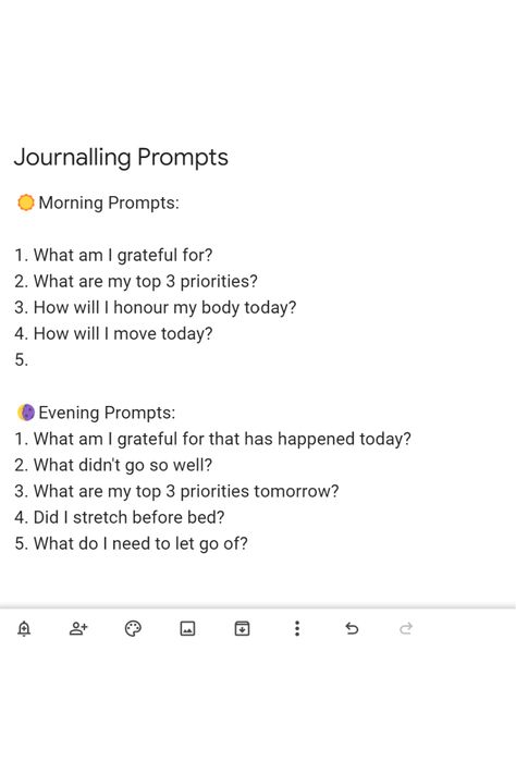 Journal Questions Morning, Quick Morning Journal, Morning And Evening Journal Prompts, Morning And Night Journal Prompts, Friday Journal Prompts, Daily Morning Journal Prompts, Bedtime Prompts, Journal Prompts For Morning, Everyday Journal Prompts