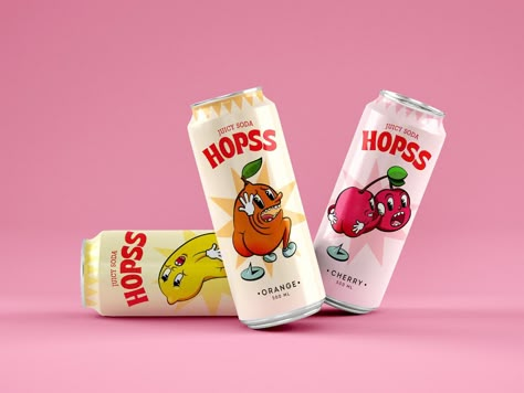 Hopss on Packaging of the World - Creative Package Design Gallery Lemonade Packaging, Lemonade Brand, Craft Beer Design, Beer Packaging Design, Craft Soda, Food Innovation, Typographic Logo Design, Drinks Packaging Design, Juice Packaging