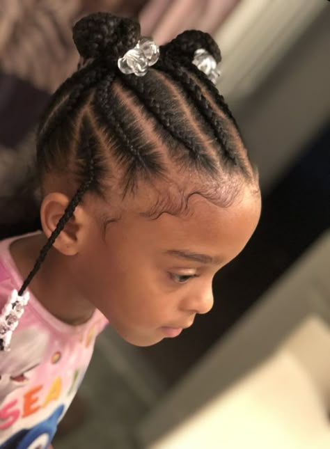 Easy Braiding Styles For Kids Black Hair, Hairstyle For Little Black Girls Easy, Toddler Girl Braided Hairstyles, Easy Braid Styles For Black Girls Kids, Baby Girl Braids Toddler Hair Black, Easy Cornrow Hairstyles For Kids, Hairstyles For Toddler Girls Easy Black, Quick Hairstyles For Black Girls Kids, Black Kids Hairstyles Girls Easy