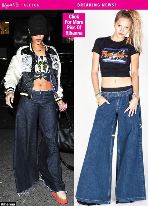 Wide-Leg, JNCO-Inspired Jeans Are Making A $755 Comeback — Would You Rock Them? Styling Moodboard, Nylon Japan, 90s Trends, Jnco Jeans, Denim Trends, Hollywood Life, You Rock, Japan Fashion, Do You Remember