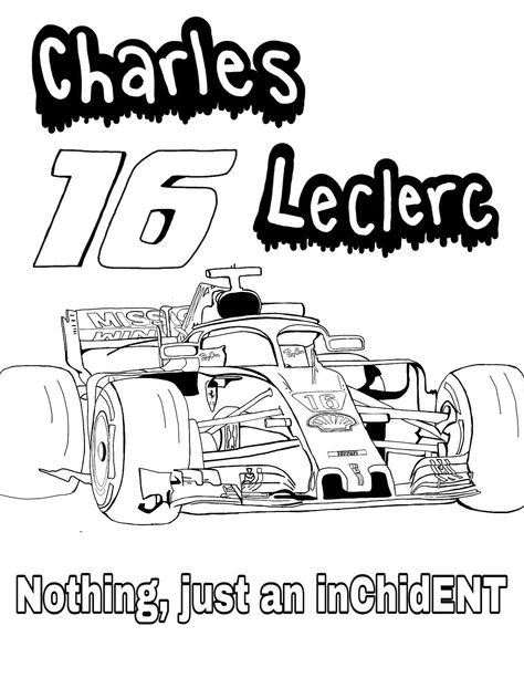 Charles leclerc Ferrari coloring page F1 Coloring Pages, Make A Coloring Book, Ferrari Charles Leclerc, F1 Ferrari, F1 Art, College Money, Passion Project, Charles Leclerc, Raise Money