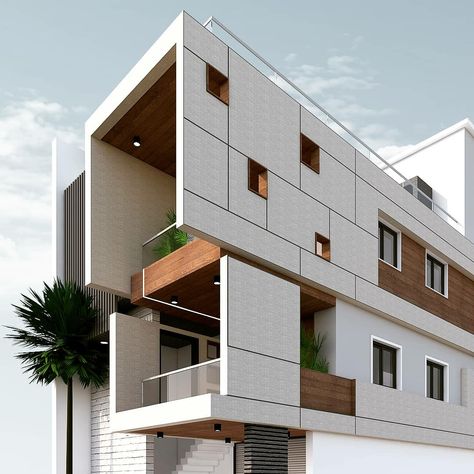 Home Front Wall Design, Modern House Front Elevation, House Front Elevation Design, House Front Elevation, Front Elevation Design, Apartments Exterior, Front Wall Design, A Modern House, Architecture Elevation