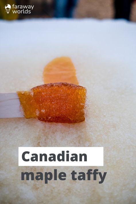 Maple taffy: Canada's sweet winter treat Maple Taffy, Taffy Recipe, Moving To Italy, Winter Treats, Sugar Shack, Canadian Food, Canadian Maple, Shaved Ice, Pure Maple Syrup