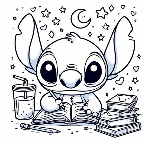 Stitch Cricut Design, Maya Drawing, Scrump Lilo And Stitch, Stitch Coloring, Lilo En Stitch, Stitch Coloring Pages, Lilo Und Stitch, Photo Stitch, Summer Coloring Pages