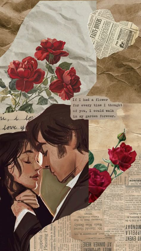 Pride and Prejudice Vintage Romance Collage/Background 💫❤️🌹#vintageromance #vintagerose #prideandprejudice #love #books #romance Ipad Wallpaper Pride And Prejudice, Collage Art About Love, Pride Prejudice Wallpaper, Pride And Prejudice Aesthetic Wallpaper Iphone, Vintage Love Art, Romance Books Quotes Wallpaper, Romance Books Wallpaper, Pride And Prejudice Background, Pride And Prejudice Aesthetic Art