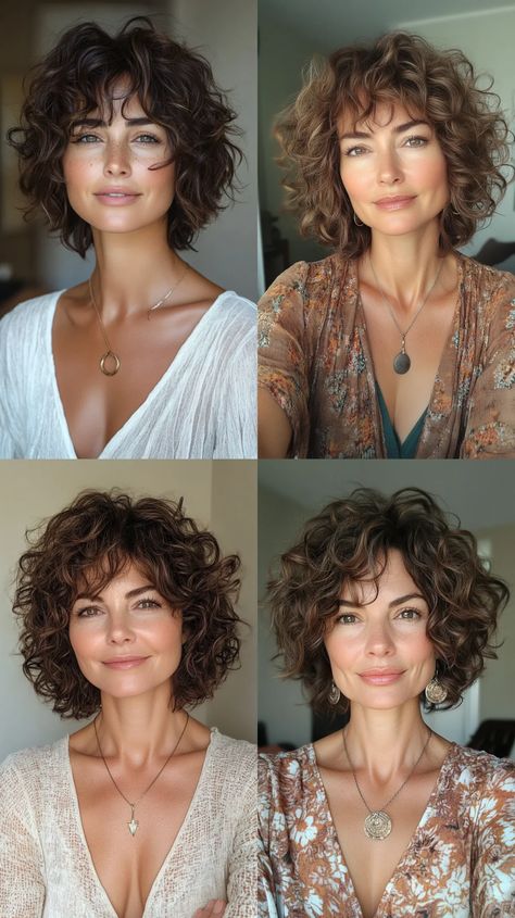 21 Beautiful Short Curly Hairstyles to Look Gorgeous – StyleBliss Short Haircut Ideas, Short Curly Hairstyles For Women, Short Curly Hairstyles, Curly Pixie Cuts, Haircut Short, Thick Curly Hair, Curly Pixie, Short Curly Haircuts, Haircuts For Curly Hair