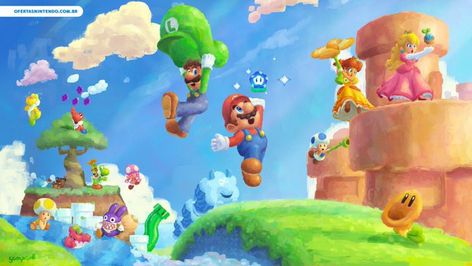 Luigi Wallpaper Pc, Mario Official Art, Mario Computer Wallpaper, Surreal Tattoo, Mario Fan Art, Princess Daisy, Paper Mario, Mario Games, Super Mario Brothers