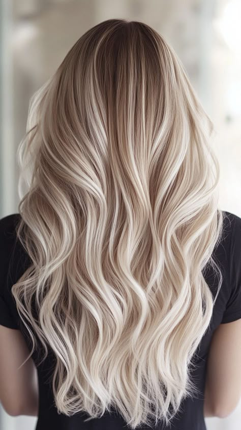 Sandy Blonde Hair Color, Balayage Platinum Blonde, Balayage Platinum, Beachy Blonde Hair, Hair Color Platinum Blonde, Hair Color Platinum, Cute Blonde Hair, Platinum Blonde Hair Color Ideas, Sandy Blonde Hair