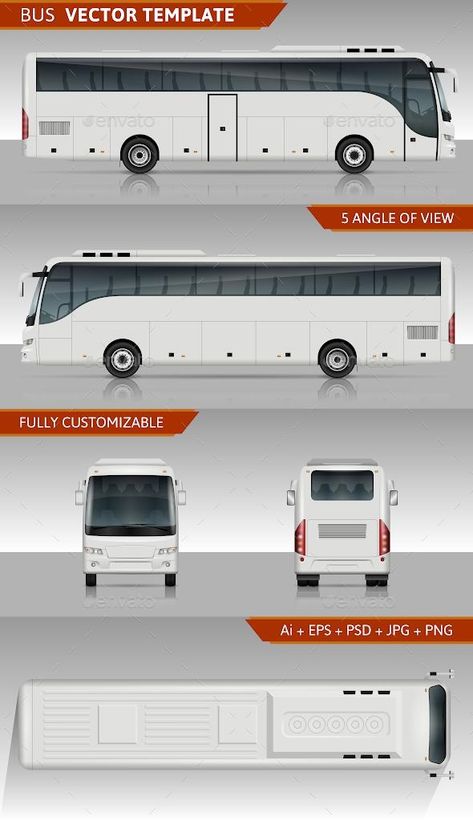 Coach Bus Vector Template for $9 - Envato #BestDesignResources School Bus Games, Car Branding, Star Bus, Bus Simulator Indonesia Livery Kerala, Bus Skin Design, Coach Bus, Bus City, Wooden Toy Trucks, Bus Games