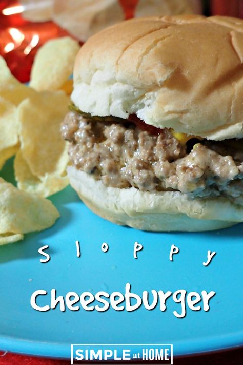 Sloppy Cheeseburgers, Cheeseburger Joes, Cheeseburger Sloppy Joes, Cheeseburger Pie, Sandwhich Recipes, Best Sandwich Recipes, Cheeseburger Recipe, My Favorite Food, Burger Toppings