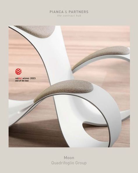 Pianca&Partners on Instagram: "@quadrifoglio_group_official | Moon Chair
Pianca&Partners is happy to announce that Quadrifoglio Group wins the Red Dot Award 2023 – Best of the Best – thanks to the Moon chair, distinguishing in the category “Product Design”.

One of the world’s most prestigious and established competitions in the field of industrial design, the Red Dot Award was born with the aim of recognizing talented designers and promoting the best design products. The Moon chair, designed by Serena Papait for Quadrifoglio Group, is reminiscent of the symbol of infinity and it is designed for greater postural comfort. 
Info and details: info@piancaandpartners.it⁠
.
.
Pianca&Partners è felice di annunciare la vittoria di Quadrifoglio Group del Red Dot Award 2023 – Best of the Best, grazi Moon Chair, Best Of The Best, Design Products, Red Dots, To The Moon, Industrial Design, Product Design, The Moon, Cool Designs