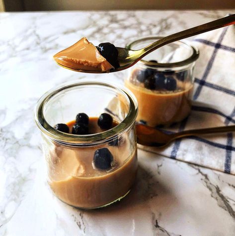 Miss Hangrypants: Honey Milk Tea Pudding with Boba Milk Tea Pudding Recipe, Milk Tea Pudding, Boba Dessert Recipe, Boba Pudding, Boba Desserts, Chocolate Boba Tea, Boba Tea Chocolate, Egg Pudding Recipe For Milk Tea, Honey Milk Tea