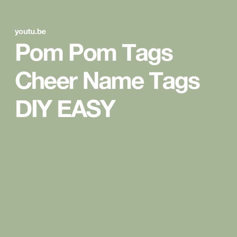 Pom Pom Tags Cheer Name Tags DIY EASY Name Tags For Cheer Pom Poms Diy, Pom Tags Diy, Pom Pom Name Tags Diy, Pom Pom Name Tags, Pom Name Tags, Pom Pom Tags, Cheer Pom Poms, Diy Pom Poms, Tags Diy