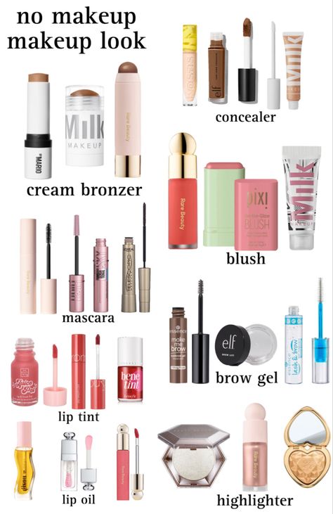 Simple Makeup Needs, Good Makeup To Buy, Makeup At Sephora, Make Up Recommendations, Makeup Needs List, Simple Makeup Items List, Light Makeup Products, Back To School Makeup Products, Good Cheap Makeup