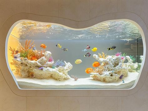 Big Fish Tanks, Big Aquarium, Weird Furniture, Goldfish Tank, Home Aquarium, Pet Fish, Beach Fishing, The Fish, Goldfish