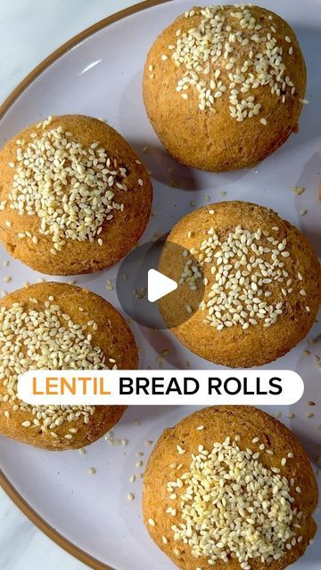 Red Lentil Bread Rolls, Lentil Rolls Recipe, Lentil Bread Rolls, Red Lentils Bread, Red Lentil Bread, 90 Sec Bread, Lentil Bread Recipe, Lentil Bread, Low Calorie Bread