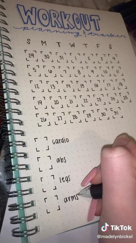 What To Write In A Dotted Journal, Workout Book Ideas, Gym Diary Ideas, Dot Book Ideas, Goal Tracker Journal Ideas, How To Make A Workout Journal, Things To Do With A Dotted Notebook, Dots Journal Ideas, Dotted Book Ideas