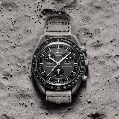 Swatch x Omega Mission to Mercury Swatch X Omega, Mission To Mercury, Omega X Swatch, Omega Speedmaster Moonwatch, Moon Watch, Watch Cases, Omega X, Man On The Moon, About Time