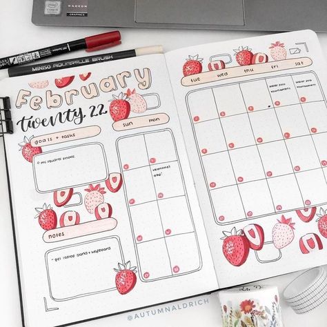 Bullet Journal Work, February Bullet Journal, Bahasa Jepun, February Calendar, January Bullet Journal, Creating A Bullet Journal, Bullet Journal Ideas Templates, Bullet Journal Mood Tracker Ideas, Bullet Journal Paper