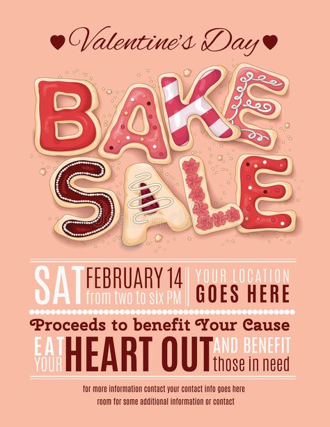 Valentines Day Bake Sale flyer template. Hand drawn decorated cookies that say B , #affiliate, #flyer, #template, #Hand, #Sale, #Valentines #ad Valentines Day Bake Sale, Bake Sale Sign, Bake Sale Poster, Bake Sale Flyer, Free Flyer Design, Valentine Cookies Decorated, Fundraiser Flyer, Flyer Free, Free Flyer Templates