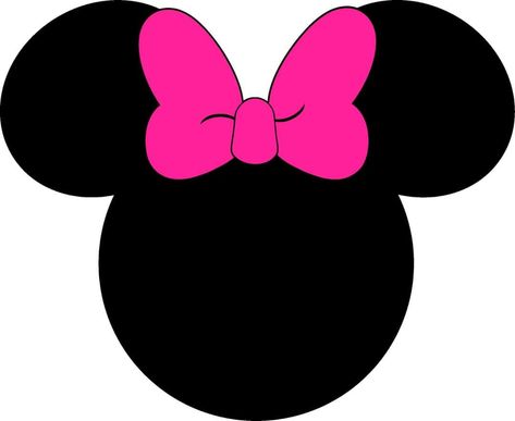 Minnie Mouse Head, Mickey Mouse Silhouette, Mouse Silhouette, Mini Cartoon, Head Silhouette, Cartoon Disney, Character Template, Silhouette Template, Cartoons Png