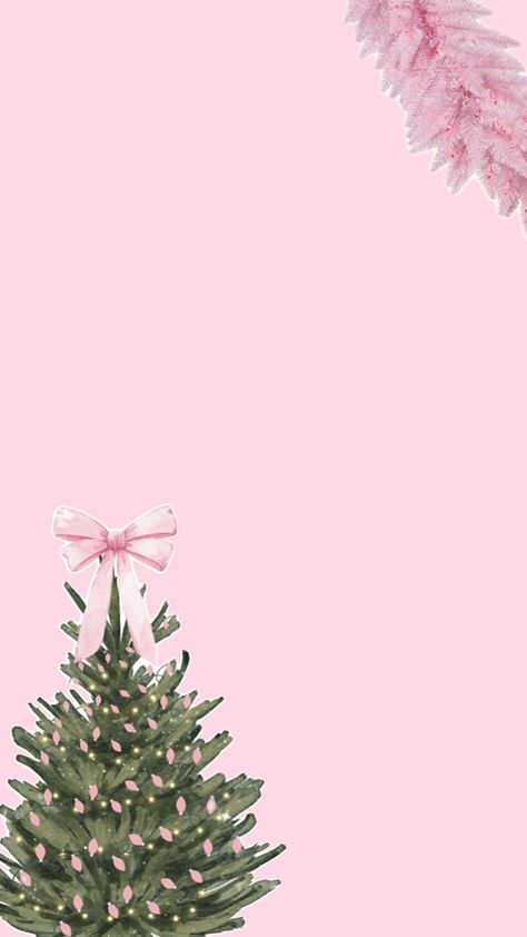 Cute&Cozy Pink Xmas Wallpaper, Tree Wall Paper, Christmas Theme Wallpaper, Pink Christmas Background, Pink Christmas Wallpaper, Cute Pink Christmas, Christmas Wallpaper Ipad, Christmas Widgets, Christmas Wallpaper Iphone Cute