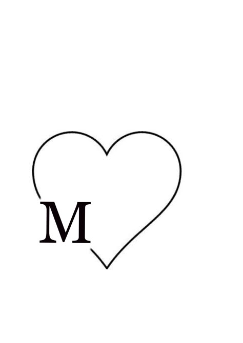 M With Heart, Letter M Heart, Pink Wallpaper Heart, M Letter Images, M Heart, Half Sleeve Tattoo Stencils, Anniversary Crafts, M Tattoos, K Tattoo