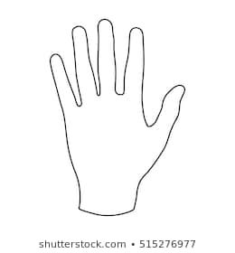 Outline Hands Images, Stock Photos & Vectors | Shutterstock Back Of Hand Drawing Reference, Hand Tattoo Template, Hand Outline Tattoo, Hand Outline Drawing, Magazine Moodboard, Hands Images, 2d Sketch, Hands Holding Heart, Hand Outline