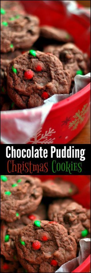 Chocolate Pudding Christmas Cookies | Aunt Bee's Recipes Recipes Spaghetti, Christmas Cookies Recipe, Chocolate Chip Pudding, Chocolate Chip Pudding Cookies, Pudding Cookies, Xmas Cookies, Köstliche Desserts, Instant Pudding, Squash Recipes