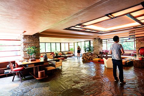 Fallingwater Frank Lloyd Wright Interior, Fallingwater Frank Lloyd Wright, Frank Lloyd Wright Interior, Movement In Art, Falling Water Frank Lloyd Wright, Rock Floor, Rushing Water, Pennsylvania Travel, Falling Water