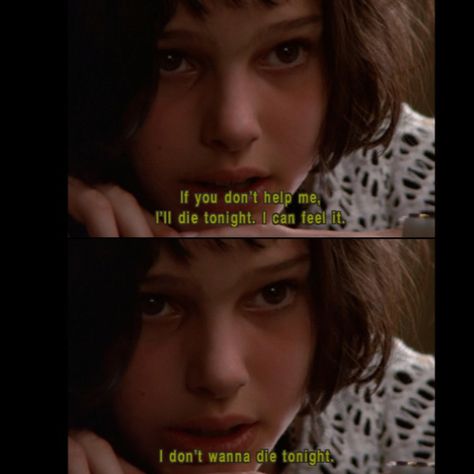 Natalie Portman Leon The Professional Quotes, Leon Matilda, Mathilda Lando, The Professional Movie, Professional Quotes, Leon The Professional, Best Movie Lines, Movie Shots, Movie Lines