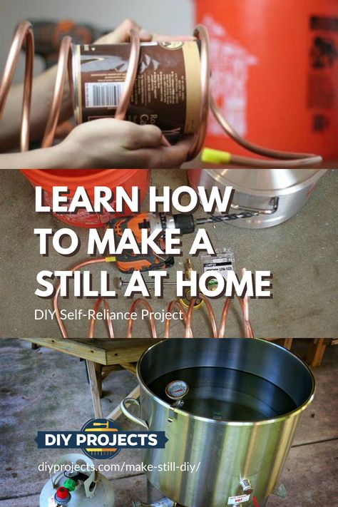 Would you really like to know how to make a still? Click the pin and consider this DIY to purify your water. Survival Crafts, Homemade Still, Moonshine Still Plans, Survival Medicine, Survival Projects, Home Distilling, Distilling Alcohol, How To Make Moonshine, Appalachian People