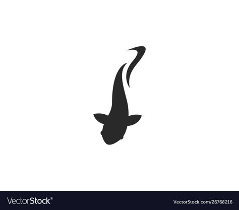 Koi Fish Logo, Fish Logo Design, Negative And Positive Space, Fish Vector, Black And White Art Drawing, Fish Illustration, Fish Logo, Basketball Clothes, Vector Template