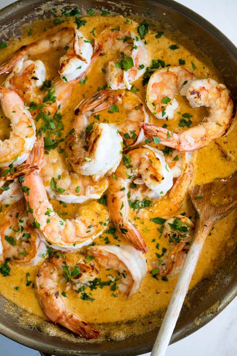 Collosal Shrimp Recipes, Garlic Shrimp Gratin, Simple Garlic Shrimp, Fish And Shrimp Recipes, Creamy Garlic Shrimp Over Mashed Potatoes, Seafood Dishes Shrimp, Smothered Shrimp, Simple Garlic Shrimp Allrecipes, Creamy Garlic Shrimp Recipe