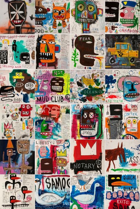 Jean Michel Basquiat Wallpaper, Jean Michel Basquiat Drawings, Basquiat Collage, Basquiat Inspired Art, Basquiat Artist, Jean Michel Basquiat Graffiti, Jean Michel Basquiat Samo, Jean Michel Basquiat Art, Graffiti Clothing