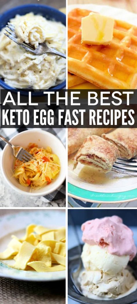 Keto Egg Fast Recipes, Keto Egg Diet, Eggfast Recipes, Egg Fast Recipes, Egg Fast Diet, Egg And Grapefruit Diet, Keto Egg Fast, Pasta Alfredo, Egg Diet Plan