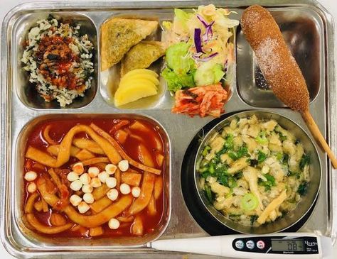 Korean School Food, Korean School Lunch, Lunch Ideas Aesthetic, Korean School, Blind Girl, School Lunch Ideas, Aesthetic Korean, Korean Street Food, Saying Yes