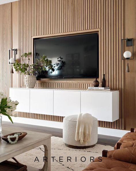 Please check out the latest accessories from Arteriors Home. Tv Accent Wall, Tv Wall Panel, Arteriors Home, Tv Wall Design, Interior Kitchen, Living Room Tv Wall, Large Wall Decor, Wall Ideas, Living Room Tv