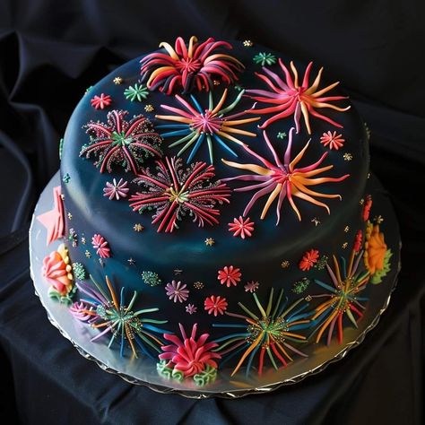 Firework Cake, Fireworks Cake, 18th Birthday Cake, Awesome Cakes, 18th Birthday, Amazing Cakes, Baked Goods, Fireworks, Birthday Cake