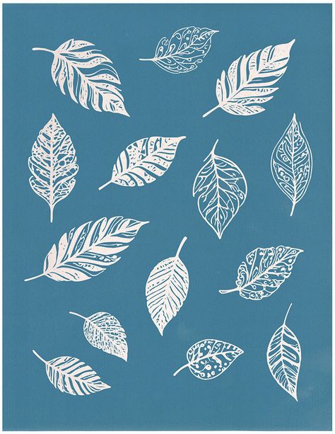 Polymer Clay Silk Screen Printing Stencil, Doodles Leaves Pattern Random Designs Pattern, Botanical Gifts, Screen Printing Stencil, Polymer Clay Silk Screen, Clay Silk Screen, Diy Screen Printing, Screen Printing Techniques, Screen Printing Process, Leaf Stencil