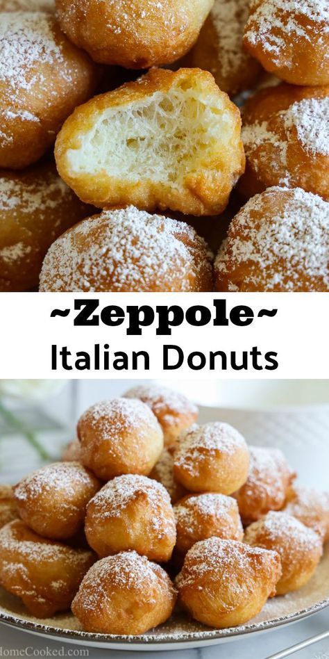 Easy Zeppole Recipe, Zeppoli Recipe, Zeppole Recipe, Italian Donuts, Homemade Donuts Recipe, Italian Cookie Recipes, Italian Recipes Dessert, Italian Pastries, Tandoori Masala