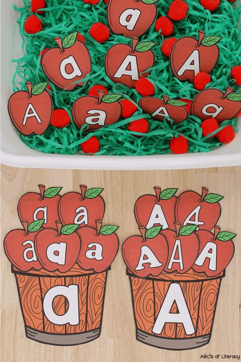 This Letter A Sensory Bin is a fun way for kids to practice identifying and differentiating between lowercase letter a and capital letter A. Letter A Phonics Activities, Letter Q Activities For Toddlers, Letter M Sensory Bin, Teach Alphabet To Toddlers, Letter A Recognition Activities, Letter A Sensory Bin, Letter A Preschool Activities, Letter A Activities For Toddlers, Letter A Activities For Preschool