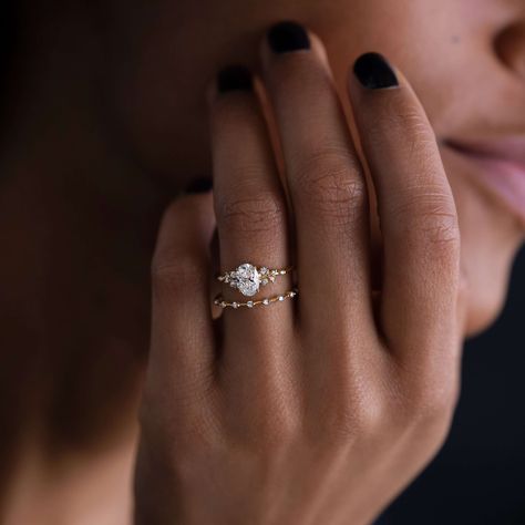 Snowdrift Ring in Oval Cut Diamond | Diamond Cluster Engagement Ring Snowdrift Ring Oval, Snowdrift Ring, Handcrafted Engagement Ring, Melanie Casey, Cute Engagement Rings, Future Engagement Rings, Diamond Cluster Engagement Ring, Cluster Engagement Ring, Dream Engagement