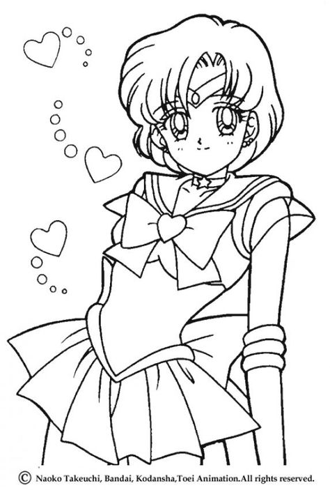 Sailor Mercury coloring page. Sailor Moon Coloring, Coloring Rocks, Girl Coloring Pages, Sailor Moons, Sailor Moon Coloring Pages, Coloring Pages For Teenagers, Moon Coloring Pages, Sailor Moon Wallpaper, Sailor Moon Character