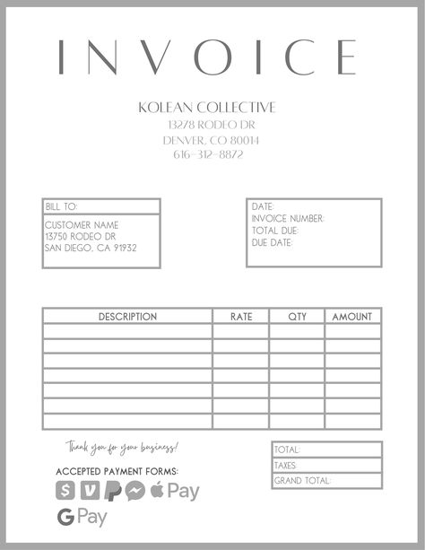 Excited to share this item from my #etsy shop: Grey Invoice Template | Edit in Canva | PDF Invoice | Small Business | Boss Babe | Small Shop Business #smallshopresources #smallbusinesses #sleekbusiness Small Business Plan Template, Finance Planning, Printable Invoice, Invoice Template Word, Business Invoice, Business Documents, Invoice Design, Canva Edit, One Million Dollars