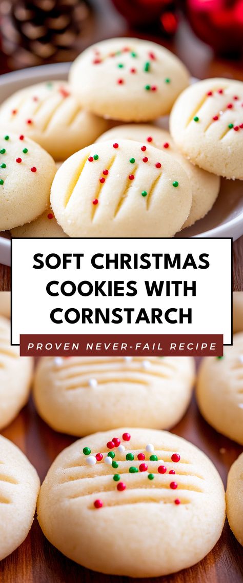 Image for Soft Christmas Cookies with Cornstarch Best Soft Christmas Cookies, Molded Cookies Recipes, Short Bread Cookies With Corn Starch, Soft Christmas Sugar Cookies, Soft Christmas Cookies Recipes, Sand Tarts Cookies Recipe, Cookies With Cornstarch, Soft Christmas Cookies, Soft Almond Cookies