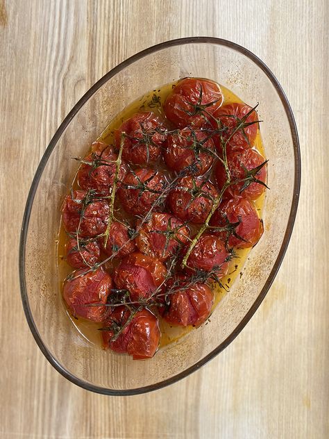 Blistered Cherry Tomatoes Blistered Cherry Tomatoes, Tomatoes On The Vine, Vine Tomatoes, Tomato Mozzarella Salad, Paleo Keto Recipes, Summer Side Dish, Tomato Season, Baked Tomatoes, Summer Side Dishes