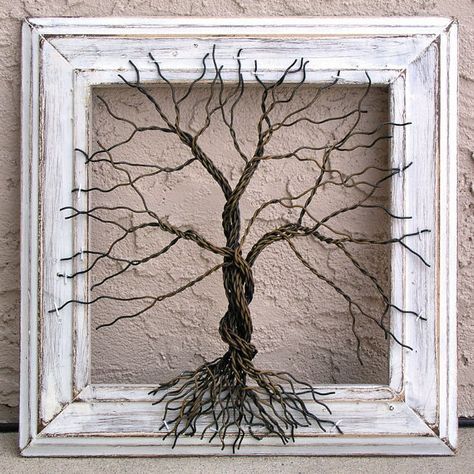 Tree Abstract, Wire Tree Sculpture, Wire Trees, Art Wire, Deco Nature, Metal Tree Wall Art, Wire Tree, Unique Trees, Tree Sculpture